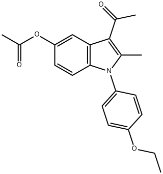 3-acetyl-1-(4-ethoxyphenyl)-2-methyl-1H-indol-5-yl acetate Structure