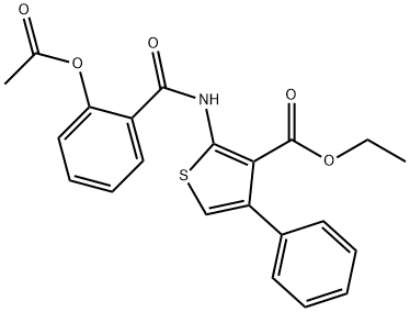 ethyl 2-{[2-(acetyloxy)benzoyl]amino}-4-phenyl-3-thiophenecarboxylate Structure