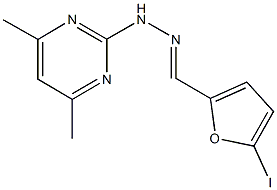 5-iodo-2-furaldehyde (4,6-dimethylpyrimidin-2-yl)hydrazone 구조식 이미지