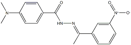 4-(dimethylamino)-N'-(1-{3-nitrophenyl}ethylidene)benzohydrazide 구조식 이미지