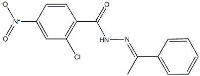 2-chloro-4-nitro-N'-(1-phenylethylidene)benzohydrazide Structure