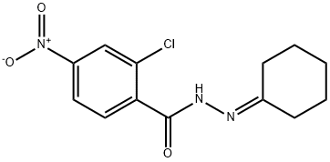 2-chloro-N'-cyclohexylidene-4-nitrobenzohydrazide Structure