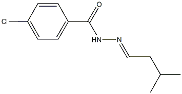 4-chloro-N'-(3-methylbutylidene)benzohydrazide 구조식 이미지