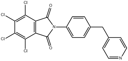 4,5,6,7-tetrachloro-2-[4-(pyridin-4-ylmethyl)phenyl]-1H-isoindole-1,3(2H)-dione Structure