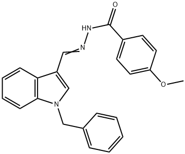 N'-[(1-benzyl-1H-indol-3-yl)methylene]-4-methoxybenzohydrazide Structure