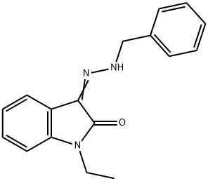 1-ethyl-1H-indole-2,3-dione 3-(benzylhydrazone) Structure