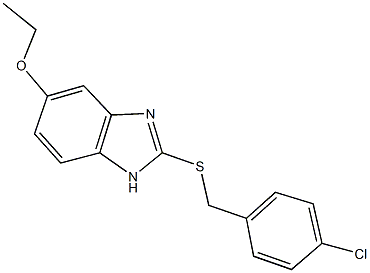 2-[(4-chlorobenzyl)sulfanyl]-1H-benzimidazol-5-yl ethyl ether Structure