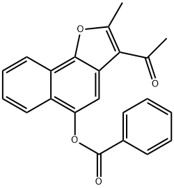 3-acetyl-2-methylnaphtho[1,2-b]furan-5-yl benzoate Structure