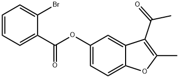 3-acetyl-2-methyl-1-benzofuran-5-yl 2-bromobenzoate 구조식 이미지