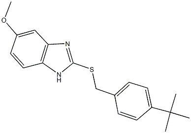 2-[(4-tert-butylbenzyl)sulfanyl]-5-methoxy-1H-benzimidazole 구조식 이미지