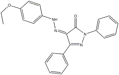 1,3-diphenyl-1H-pyrazole-4,5-dione 4-[(4-ethoxyphenyl)hydrazone] 구조식 이미지