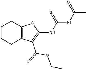 ethyl 2-{[(acetylamino)carbothioyl]amino}-4,5,6,7-tetrahydro-1-benzothiophene-3-carboxylate Structure