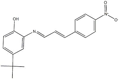 4-tert-butyl-2-[(3-{4-nitrophenyl}-2-propenylidene)amino]phenol Structure