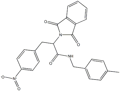 2-(1,3-dioxo-1,3-dihydro-2H-isoindol-2-yl)-3-{4-nitrophenyl}-N-(4-methylbenzyl)propanamide Structure