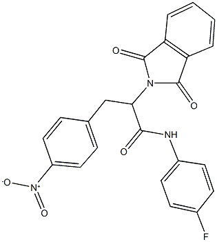 2-(1,3-dioxo-1,3-dihydro-2H-isoindol-2-yl)-N-(4-fluorophenyl)-3-{4-nitrophenyl}propanamide 구조식 이미지