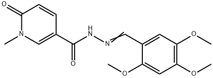 1-methyl-6-oxo-N'-(2,4,5-trimethoxybenzylidene)-1,6-dihydro-3-pyridinecarbohydrazide Structure