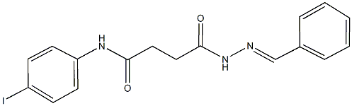 4-(2-benzylidenehydrazino)-N-(4-iodophenyl)-4-oxobutanamide Structure