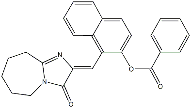 1-[(3-oxo-6,7,8,9-tetrahydro-3H-imidazo[1,2-a]azepin-2(5H)-ylidene)methyl]-2-naphthyl benzoate Structure