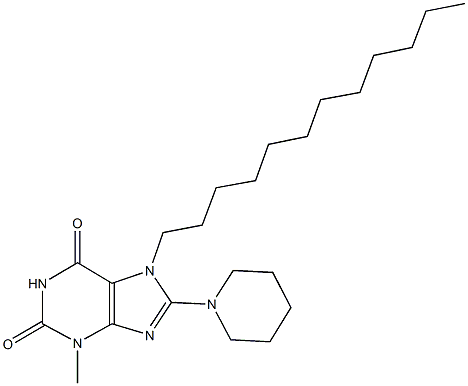 7-dodecyl-3-methyl-8-piperidin-1-yl-3,7-dihydro-1H-purine-2,6-dione 구조식 이미지