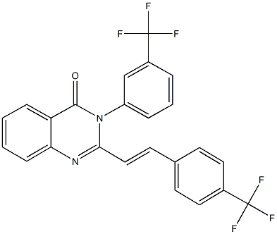 3-[3-(trifluoromethyl)phenyl]-2-{2-[4-(trifluoromethyl)phenyl]vinyl}-4(3H)-quinazolinone Structure