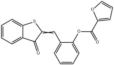 2-[(3-oxo-1-benzothien-2(3H)-ylidene)methyl]phenyl 2-furoate 구조식 이미지