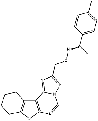 1-(4-methylphenyl)ethanone O-(8,9,10,11-tetrahydro[1]benzothieno[3,2-e][1,2,4]triazolo[1,5-c]pyrimidin-2-ylmethyl)oxime Structure