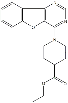 ethyl1-[1]benzofuro[3,2-d]pyrimidin-4-yl-4-piperidinecarboxylate 구조식 이미지