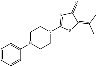 5-(1-methylethylidene)-2-(4-phenyl-1-piperazinyl)-1,3-thiazol-4(5H)-one Structure