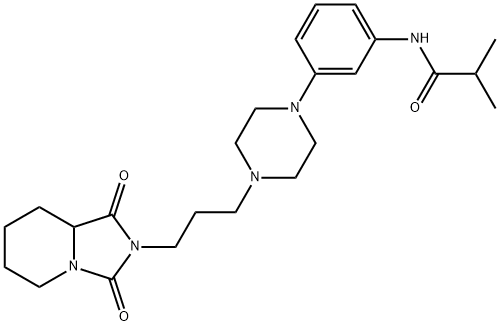 N-(3-{4-[3-(1,3-dioxohexahydroimidazo[1,5-a]pyridin-2(3H)-yl)propyl]-1-piperazinyl}phenyl)-2-methylpropanamide Structure