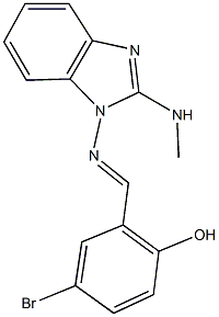 4-bromo-2-({[2-(methylamino)-1H-benzimidazol-1-yl]imino}methyl)phenol Structure