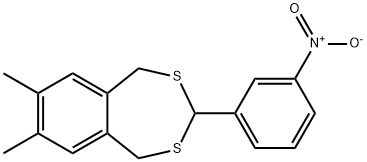 7,8-dimethyl-3-(3-nitrophenyl)-1,5-dihydro-2,4-benzodithiepine Structure