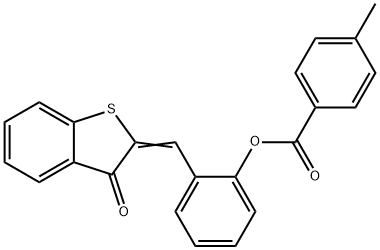 2-[(3-oxo-1-benzothien-2(3H)-ylidene)methyl]phenyl 4-methylbenzoate 구조식 이미지