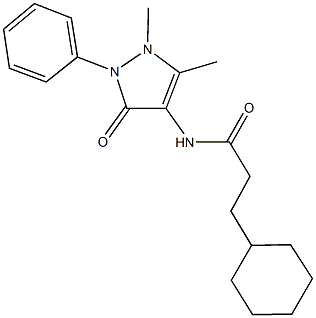 3-cyclohexyl-N-(1,5-dimethyl-3-oxo-2-phenyl-2,3-dihydro-1H-pyrazol-4-yl)propanamide Structure
