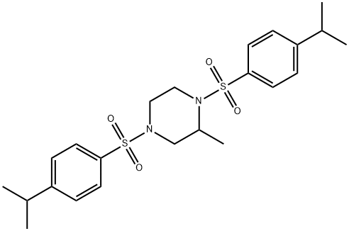 1,4-bis[(4-isopropylphenyl)sulfonyl]-2-methylpiperazine 구조식 이미지