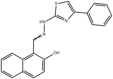 2-hydroxy-1-naphthaldehyde (4-phenyl-1,3-thiazol-2-yl)hydrazone Structure