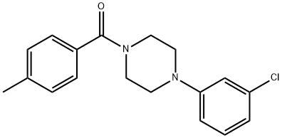 1-(3-chlorophenyl)-4-(4-methylbenzoyl)piperazine 구조식 이미지