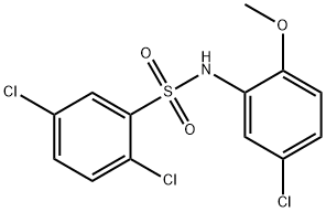 2,5-dichloro-N-(5-chloro-2-methoxyphenyl)benzenesulfonamide 구조식 이미지