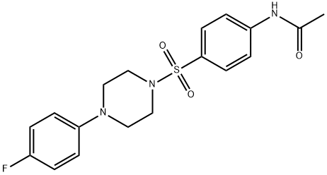 N-(4-{[4-(4-fluorophenyl)piperazin-1-yl]sulfonyl}phenyl)acetamide 구조식 이미지