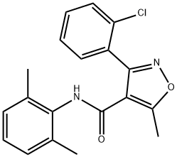 3-(2-chlorophenyl)-N-(2,6-dimethylphenyl)-5-methyl-4-isoxazolecarboxamide Structure