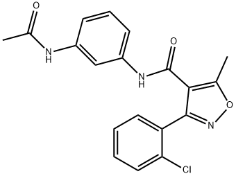 N-[3-(acetylamino)phenyl]-3-(2-chlorophenyl)-5-methylisoxazole-4-carboxamide Structure