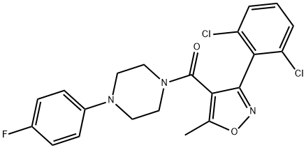 1-{[3-(2,6-dichlorophenyl)-5-methyl-4-isoxazolyl]carbonyl}-4-(4-fluorophenyl)piperazine Structure