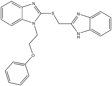 2-{2-[(1H-benzimidazol-2-ylmethyl)sulfanyl]-1H-benzimidazol-1-yl}ethyl phenyl ether Structure