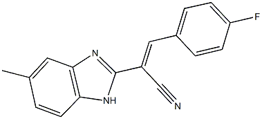3-(4-fluorophenyl)-2-(5-methyl-1H-benzimidazol-2-yl)acrylonitrile Structure