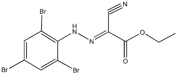 ethyl cyano[(2,4,6-tribromophenyl)hydrazono]acetate Structure