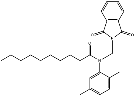 N-(2,5-dimethylphenyl)-N-[(1,3-dioxo-1,3-dihydro-2H-isoindol-2-yl)methyl]decanamide Structure