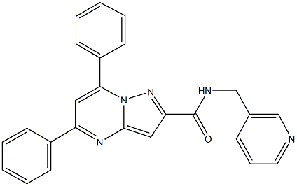 5,7-diphenyl-N-(3-pyridinylmethyl)pyrazolo[1,5-a]pyrimidine-2-carboxamide Structure