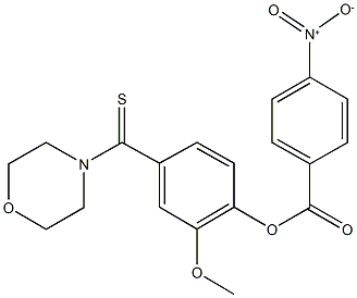 2-methoxy-4-(4-morpholinylcarbothioyl)phenyl 4-nitrobenzoate Structure