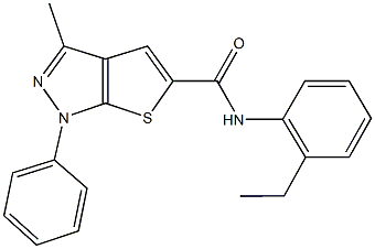 N-(2-ethylphenyl)-3-methyl-1-phenyl-1H-thieno[2,3-c]pyrazole-5-carboxamide Structure