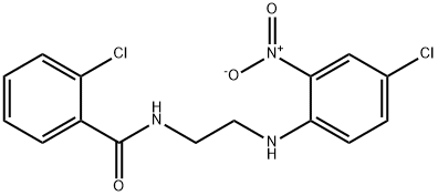 2-chloro-N-(2-{4-chloro-2-nitroanilino}ethyl)benzamide 구조식 이미지