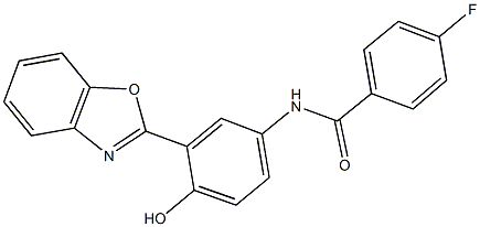 N-[3-(1,3-benzoxazol-2-yl)-4-hydroxyphenyl]-4-fluorobenzamide 구조식 이미지